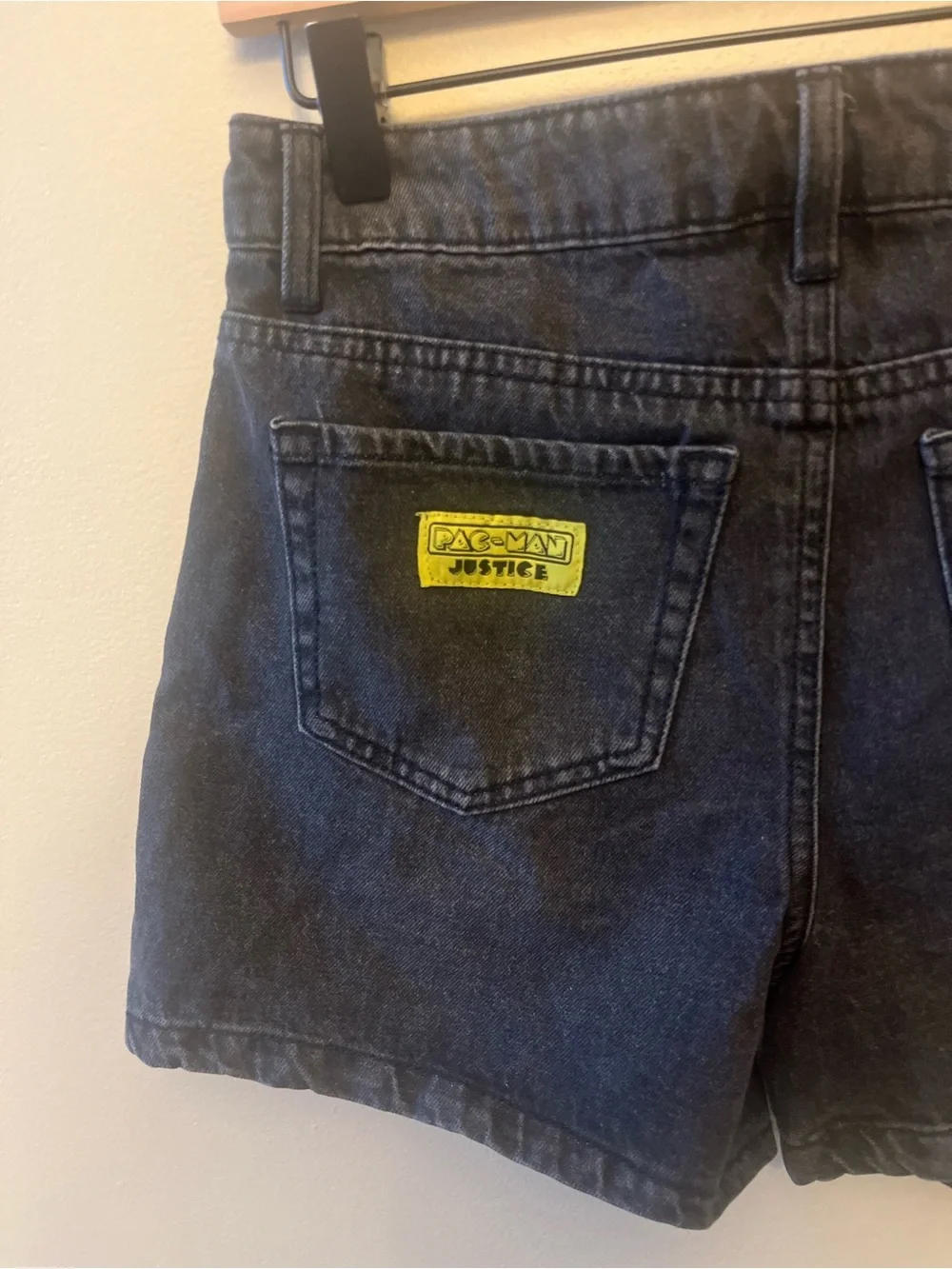 Justice x Pac-Man Embellished Denim Shorts Girl's Size 16 Retro